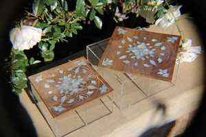 โถอะคริลิคสไตล์อาหรับสุดหรูพร้อมฝาฝังโมเสคแม่มุกเคลือบแล็กเกอร์ทำมือสำหรับเก็บอาหารของขวัญและของตกแต่งบ้าน - Product Image 4