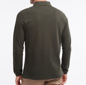 Polo de Golf de manga larga personalizado de alta calidad, camiseta de Polo de Golf transpirable que absorbe la humedad para hombre con cuello de hoja, novedad - Product Image 2