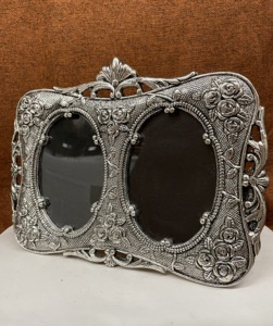 Nouvel arrivage cadre photo décoratif plaqué argent, longue durée, fait à la main, 7 pouces pour deux Photos, logo de marque, cadre photo - Product Image 4