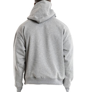 Sweats à capuche unisexes imprimés sur mesure en gros coton de haute qualité brodé et teint dans des tons unis pour l'hiver - Product Image 5