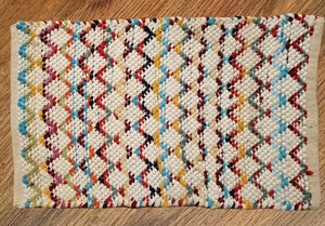 Tapis chindi moderne en coton recyclé à motif de diamant, fait à la main avec une machine de haute qualité pour un usage domestique, tapis et ensembles - Product Image 2