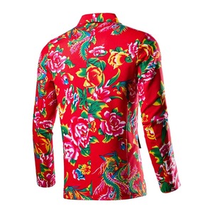 Diseño de sublimación Full HD estampado de seguidor 100% forro de edredón de poliéster abrigo de un solo pecho logo Blazer tamaño Slim Fit hombres Blazers - Product Image 3