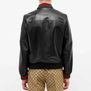 Qualité supérieure, OEM personnalisé, softshell noir, 100% cuir d'agneau véritable, veste d'hiver pour homme, coupe-vent, respirante, cuir de haute qualité - Product Image 2