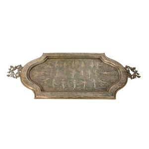 Fournitures de restaurant d'hôtel Plateau de rangement pour petit-déjeuner Design mélodieux Plateau de service rectangulaire pour collations et gâteaux pour un usage quotidien - Product Image 5