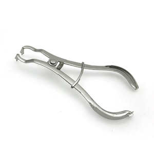 Instruments dentaires, pinces à barrage en caoutchouc, pince ivoire, forceps manuel léger, 17 cm, acier inoxydable, approuvé CE, réutilisable, écologique - Product Image 2