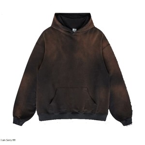 Custom Logo Printed <b>Thick</b> Heavyweight Oversized Hoodie Men 450-600 Gsm Terry Fabric Drop Shoulder Unisex Sweatshirts - Product Image 5