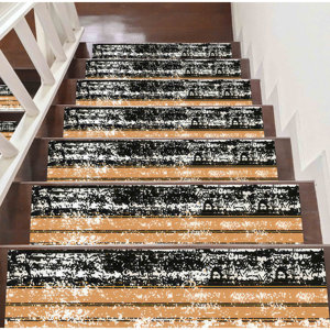 Printed Rug: Modern Kilim Design, Machine Washable, Vibrant Colors,Step Rug - Product Image 3