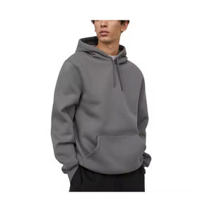 Venta al por mayor sudadera de algodón de los hombres con logotipo bordado aplique sólido de manga larga con capucha Streetwear Sudadera con capucha de impresión personalizada - Product Image 6