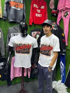 Camiseta de algodón El logotipo frontal es impresión DTF y la palabra posterior es bordado hecho por Tansy Industry Precios bajos - Product Image 6