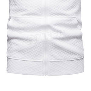 Pakistan Made Winter Men <b>Sleeveless</b> <b>Hoodie</b> Solid Color Polyester/Cotton Customized Durable & Breathable - Product Image 5
