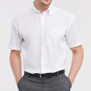 Résistant aux rides coupe décontractée à manches courtes respirant Polyester/coton décontracté Style de rue bouton hommes tailleur chemises été - Product Image 2