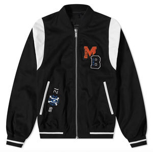 เสื้อแจ็กเก็ตผ้าขนแกะสำหรับผู้ชายเสื้อแจ็คเก็ตทีมเบสบอลเสื้อโค้ทลำลองแขนหนังโลโก้ตามสั่ง - Product Image 2