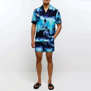 Vente en gros d'ensemble de plage vintage Aloha imprimé par sublimation T-shirt personnalisé et décontracté à motifs floraux chemises hawaïennes pour hommes pour hommes - Product Image 5