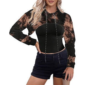 Sweat-shirts courts pour femmes, confortables, respirants, anti-boulochage, pour usage extérieur, faible MOQ, coupe ajustée, meilleurs sweat-shirts courts pour femmes - Product Image 4