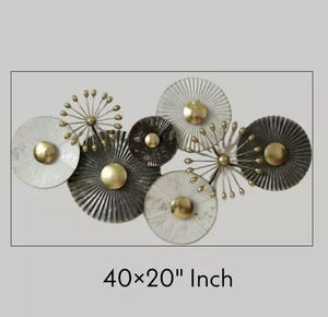 Adorno moderno para el hogar Arte de la pared Decoración Boda Lujo Verticalmente Hogar Decoración de pared de metal Sala de estar Decoración de pared de Arte de metal - Product Image 3