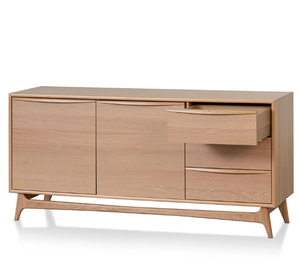 Buffet en teck massif avec finition couleur bois et matériaux de haute qualité pour usage intérieur. - Product Image 3