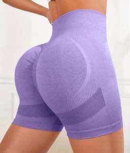 Pantalones cortos transpirables de secado rápido para gimnasio y Fitness para mujer, pantalones cortos de Yoga sin costuras de cintura baja elástica alta para mujer - Product Image 3