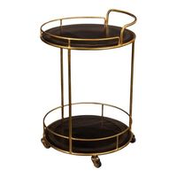 Chariot de bar moderne en métal pour hôtel, usage domestique, hospitalier et extérieur - Service de boissons et de vins en gros
