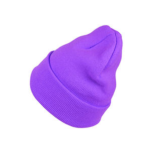 Chapeau d'hiver en tricot unisexe de haute qualité, luxueux, à revers épais, doublé d'acrylique, broderie 3D, couleur personnalisée - Product Image 3