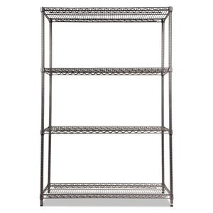 Alera ALESW504818BA Kit de inicio de 48 pulgadas. X 18 Pulgadas X 72 Pulgadas Estantería Metálica de Cuatro Niveles en Negro Antracita con Características Ajustables - Product Image 2