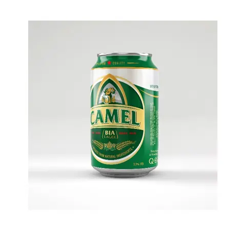 Bière Camel Lager 330ml en canette, produit d'exportation bon marché, boisson alcoolisée provenant d'une usine de brassage du vietnam
