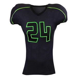 Vente en gros, sublimation personnalisée, maillot de football américain à manches courtes pour adultes, vêtements de sport respirants légers et confortables pour hommes - Product Image 4