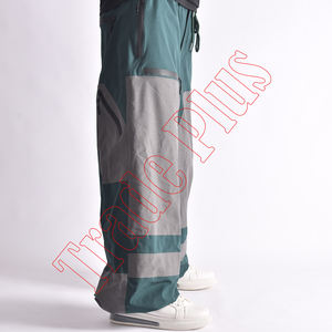 Vente en gros pantalon de neige personnalisé unisexe baggy cargo pantalon surdimensionné avec fermeture éclair pantalon de snowboard respirant jambe large élastique - Product Image 2