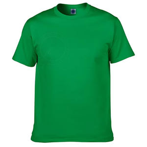 Vente en gros 100% T-shirts en coton 100 pièces vert uni dépassement surdimensionné imprimé motif site T-shirts T-shirts pour hommes - Product Image 2