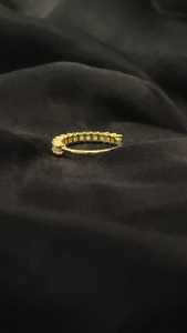 แหวนเพชรสีขาวทองกุหลาบสีเหลืองทองแบบกำหนดเองสำหรับเจ้าหญิงรูปร่างเหมือนในห้องปฏิบัติการแหวนเพชรเต็มวงสำหรับงานแต่งงาน - Product Image 5