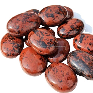 Venta al por mayor de piedra de Palma pulida obsidiana de caoba natural tallada para meditación Reiki piedra semipreciosa artesanal para Feng Shui - Product Image 1