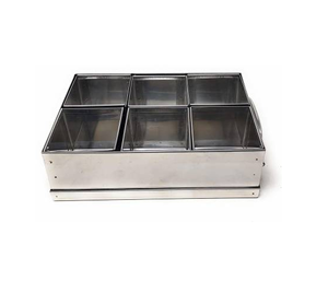 Boîtes à épices carrées en acier inoxydable avec couvercle Boîte à épices en acier inoxydable massif artisanal en miroir - Product Image 6