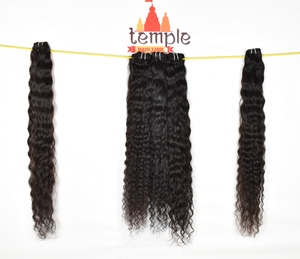 Vente en gros d'extensions de cheveux humains vierges indiennes non transformées traitement chimique tressage à cuticules alignées double boucle - Product Image 2