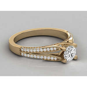 Bague solitaire en or 14 carats pour femmes, bijoux élégants et luxueux - Product Image 4