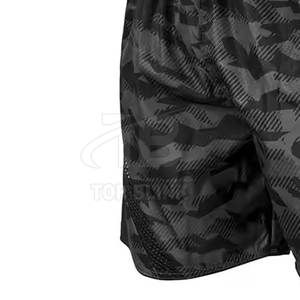 2025 Fourniture directe d'usine personnalisée 100% Polyester sportif motif solide short de boxe avec fermeture élastique à la taille moyenne OEM/ODM - Product Image 6
