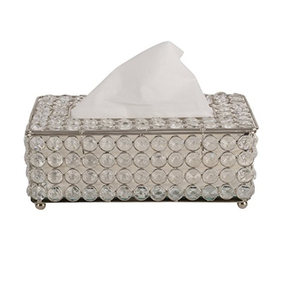 Porte-papier de soie de luxe en métal et cristal avec grande taille parfait pour accessoire de vaisselle - Product Image 1