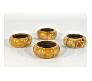 แหวนผ้าเช็ดปากลายกระดูกธรรมชาติของตกแต่งโต๊ะและอุปกรณ์ตกแต่งโต๊ะ - Product Image 1