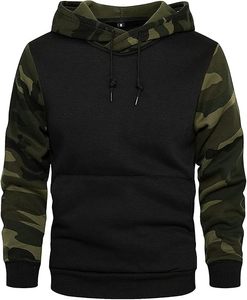 Men's Pullover Hoodie Blend Fleece <b>Long</b> Sleeve Contrast Color <b>Sweatshirt</b> with Kanga Pocket - Product Image 4
