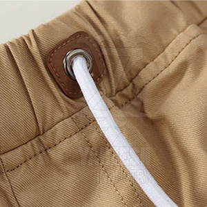 Vente directe d'usine Short en toile de style High Street pour hommes Taille élastique Mi Confortable Motif solide Logo vierge personnalisable - Product Image 4