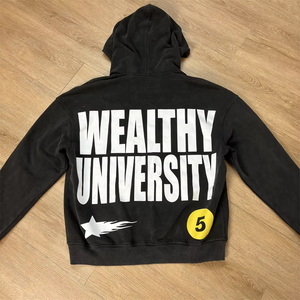 Survêtement de broderie en détresse pour hommes hiver coton évasé survêtements de course nouveau Style Joggers Streetwear à capuche ensemble solide - Product Image 3