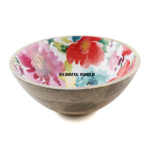 Classique Élégant À La Main Designer En Bois Chocolat Bol Top Vente En Gros Décoratif Doux Bol avec La Dernière Conception - Product Image 1