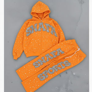 Survêtement de qualité supérieure avec logo personnalisé, respirant, orné de strass pour hommes, nouvelle collection, vêtements chauds d'hiver, survêtement orné de strass - Product Image 1