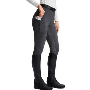 Pantalones de montar a caballo de tela suave para largas horas de equitación Pantalones ecuestres duraderos con asiento completo para un agarre máximo - Product Image 1