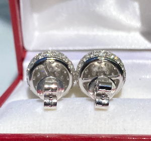 ต่างหูเพชรเม็ดเดี่ยวทรงฮิปฮอปเพชรโมอิสซาไนต์ธรรมชาติต่างหูชุบเงินสเตอริง925แข็ง - Product Image 2