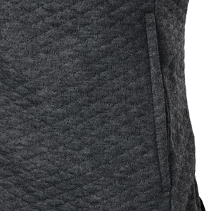 Otoño Invierno hombres Waffle cremallera cuello en V Casual Sudadera con capucha 100% algodón bordado sudaderas con capucha y sudaderas - Product Image 6