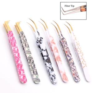 Pinzas de pestañas de alta precisión antiestáticas duraderas de 1 pieza personalizadas, embalaje de Material de acero inoxidable en diseño de Color personalizado - Product Image 5