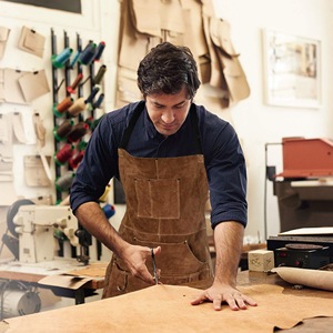 ผ้ากันเปื้อนงานเชื่อมหนังวัวเต็มตัวผ้ากันเปื้อนกันไฟและทนความร้อนปรับได้มี6ช่องสำหรับงานเชื่อมบาร์บีคิว - Product Image 5