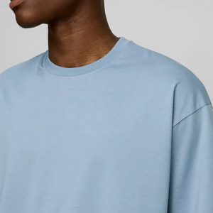 230gsm <b>Heavyweight</b> <b>T</b>-<b>shirt</b> Rib Neck Blank Cotton Streetwear Boxy Fit Oversized Tshirts <b>Mens</b> Custom <b>T</b>-<b>shirt</b> for <b>men</b> DDP Shipping - Product Image 2