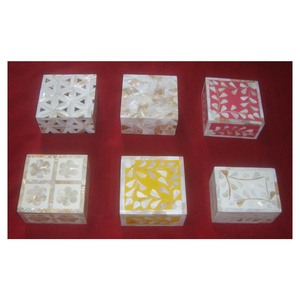 Meilleure qualité et plus belle nacre en bois forme carrée différents modèles bijoux coffrets cadeaux pour la revente - Product Image 2