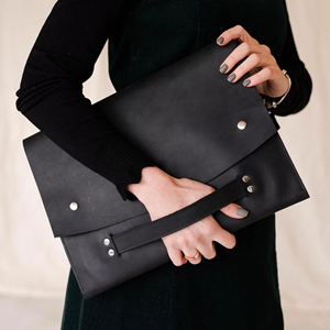 Executive Durable Genuine Leather <b>Laptop</b> Sleeve Portable Soft Lining for Office Professionals Work Daily Travel Use GLS-0308 - Product Image 5