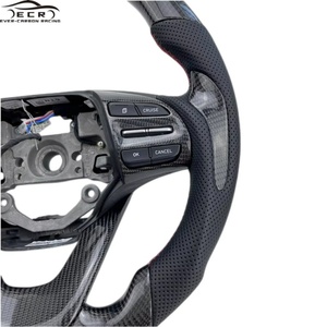 Volante ECR Ever-Carbon Racing di Alta Qualità in Pelle Traforata e Fibra di Carbonio Personalizzato per Accessori Hyundai <span class=keywords><strong>Kona</strong></span> - Product Image 5